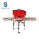 wholesale foldable protable tennis ball cart with 4 wheels